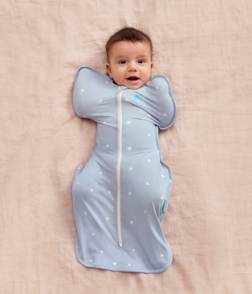 Love to Dream Sac de dormit pentru infasat Swaddle Up Mist Blue M 6-8.5 kg 1 Tog