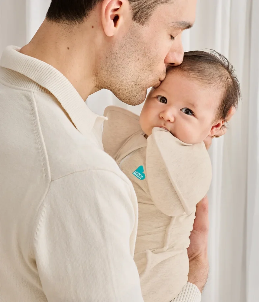 Love to Dream Sac de dormit pentru infasat Swaddle Up Oatmeal M 6-8.5 kg 1 Tog