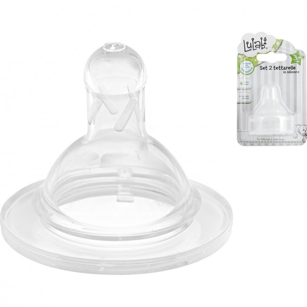 Lulabi Set tetine de silicon cu flux mediu 8090102