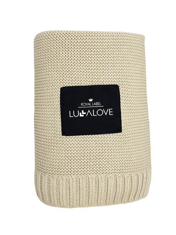 LullaLove Paturica crosetata din bambus si bumbac 80x100 cm model Coffee