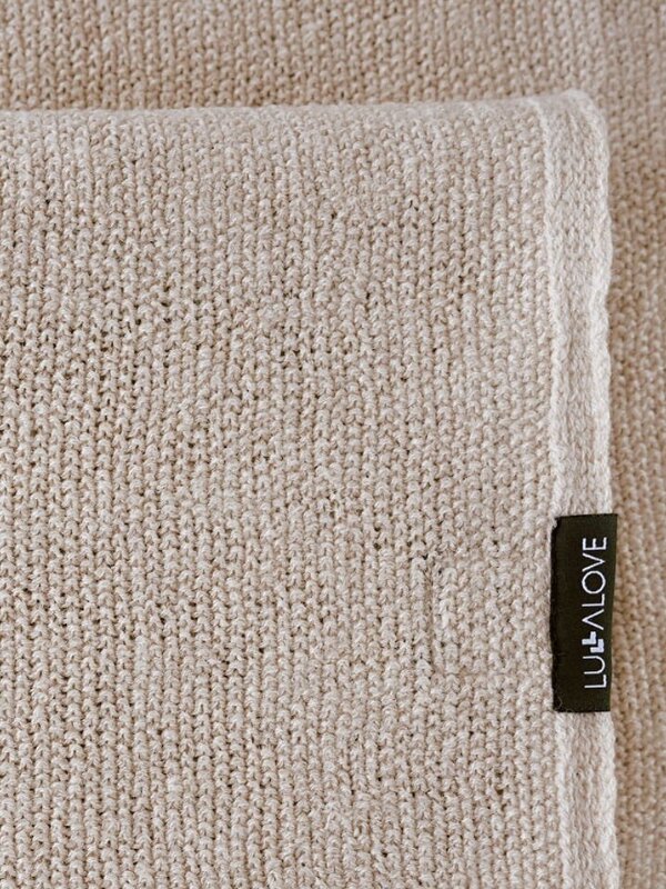 LullaLove Paturica subtire din lana merinos 90x100 cm beige
