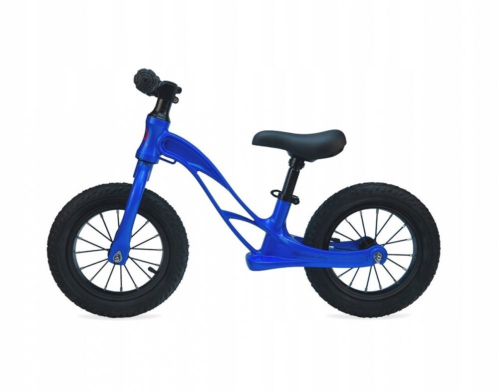 Maawo Bicicleta fara pedale pentru copii roti de 12 inch cu anvelope pneumatice cadru din aliaj de magneziu design ergonomic Saua reglabila sarcina maxima 30 kg Blue Stilus