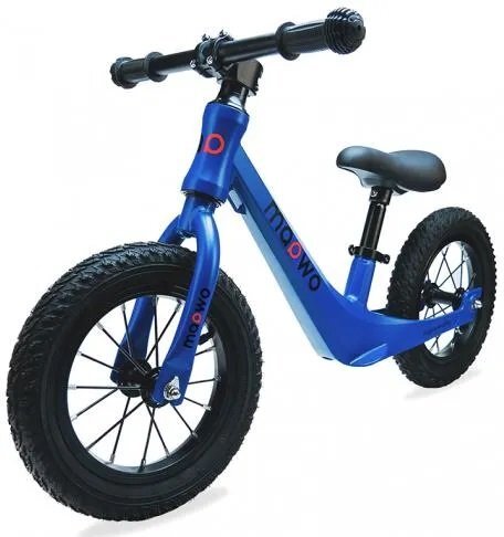 Maawo Bicicleta fara pedale pentru copii roti de 12 inch cu anvelope pneumatice spite cadru din aliaj de magneziu design ergonomic Saua reglabila sarcina maxima 30 kg Blue Elegans