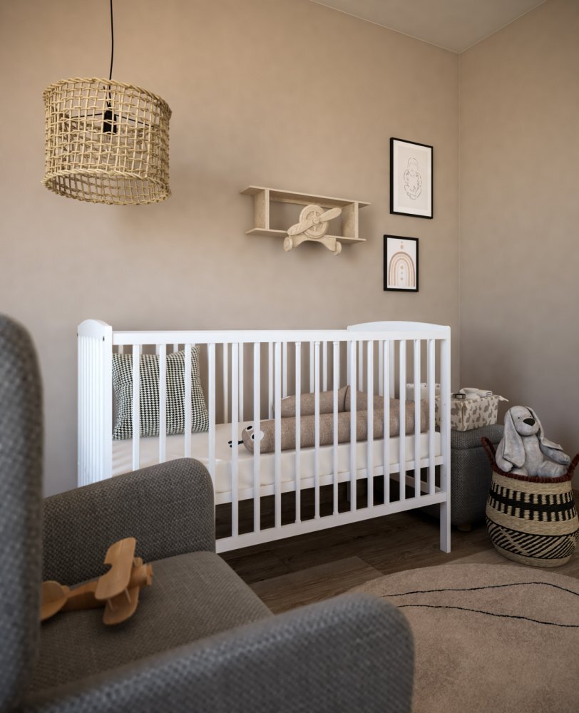 Magic kids Patut 2 in 1 Pure alb din lemn cu somiera reglabila trepte detasabile si bariera transformare 120 x 60 cm