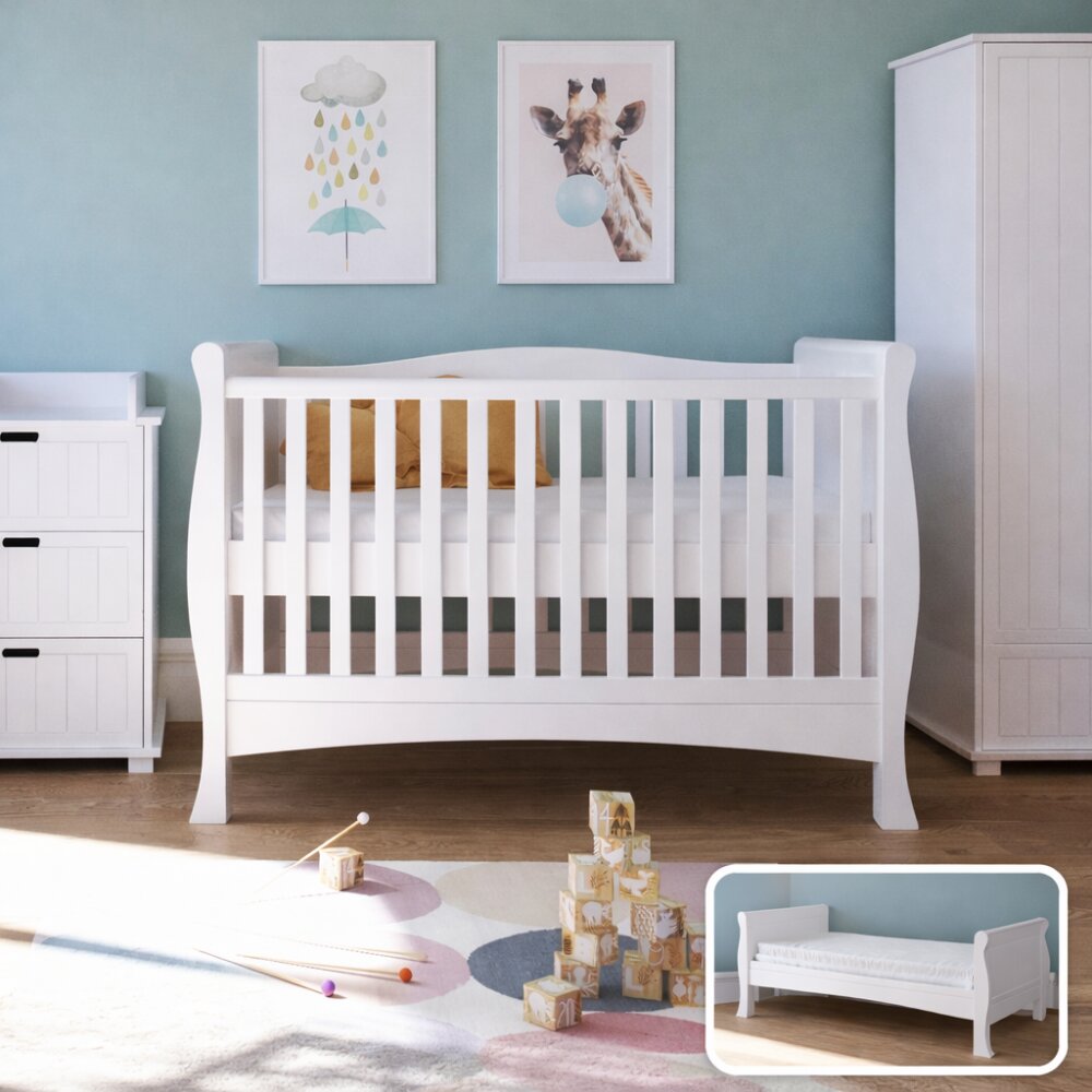 Magic kids Patut evolutiv Serenity 3 in 1 pat bebe junior pat prescolar cu somiera reglabila 140 x 70 cm