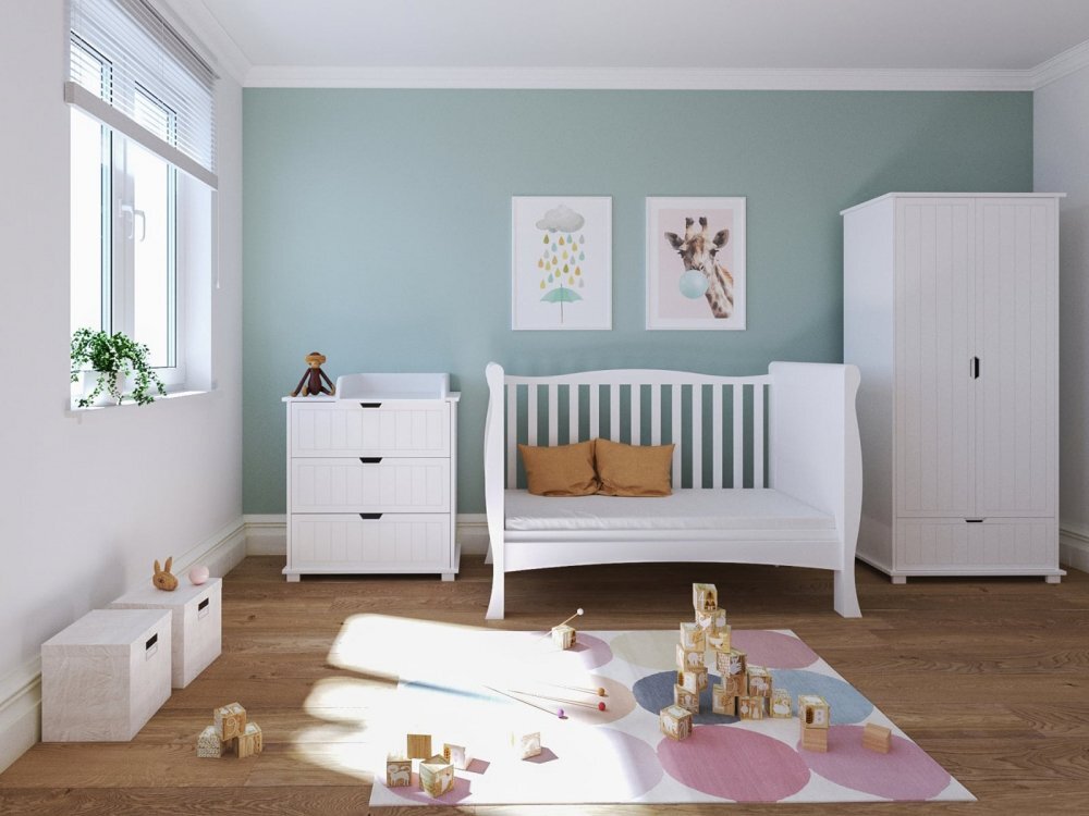 Magic kids Patut evolutiv Serenity 3 in 1 pat bebe junior pat prescolar cu somiera reglabila 140 x 70 cm