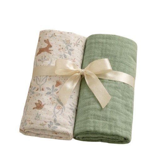 Magic kids Set 2 museline Botanical Nest din bumbac 70 x 70 cm