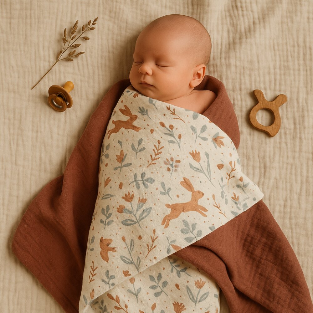 Magic kids Set 2 museline Rustic Play din bumbac 70x70 cm