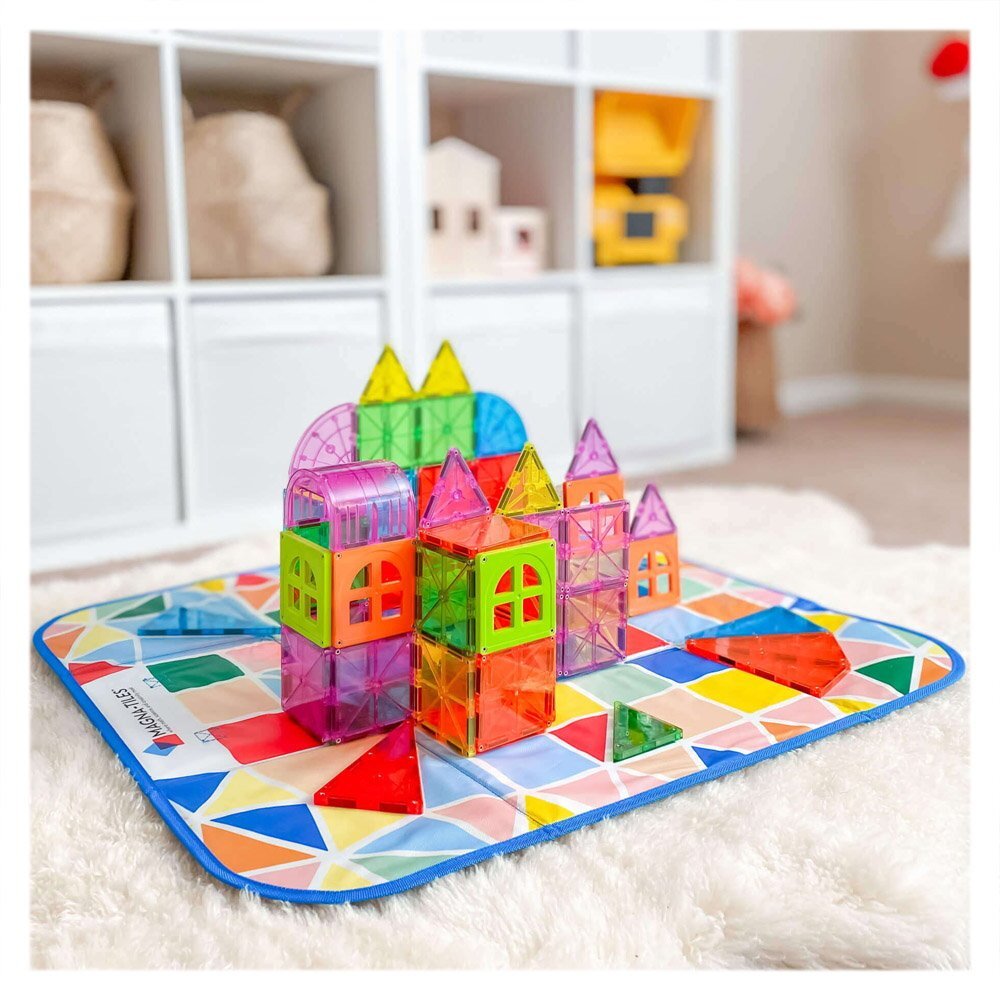 Magna-Tiles Cutie de depozitare si covor de joaca