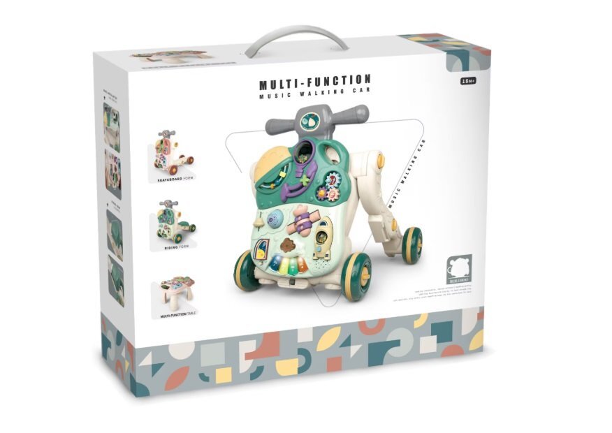 MalPlay Antepremergator evolutiv pentru copii Green cu lumini sunete si angrenaje rotative dimensiune 45 x 42 x 46 cm