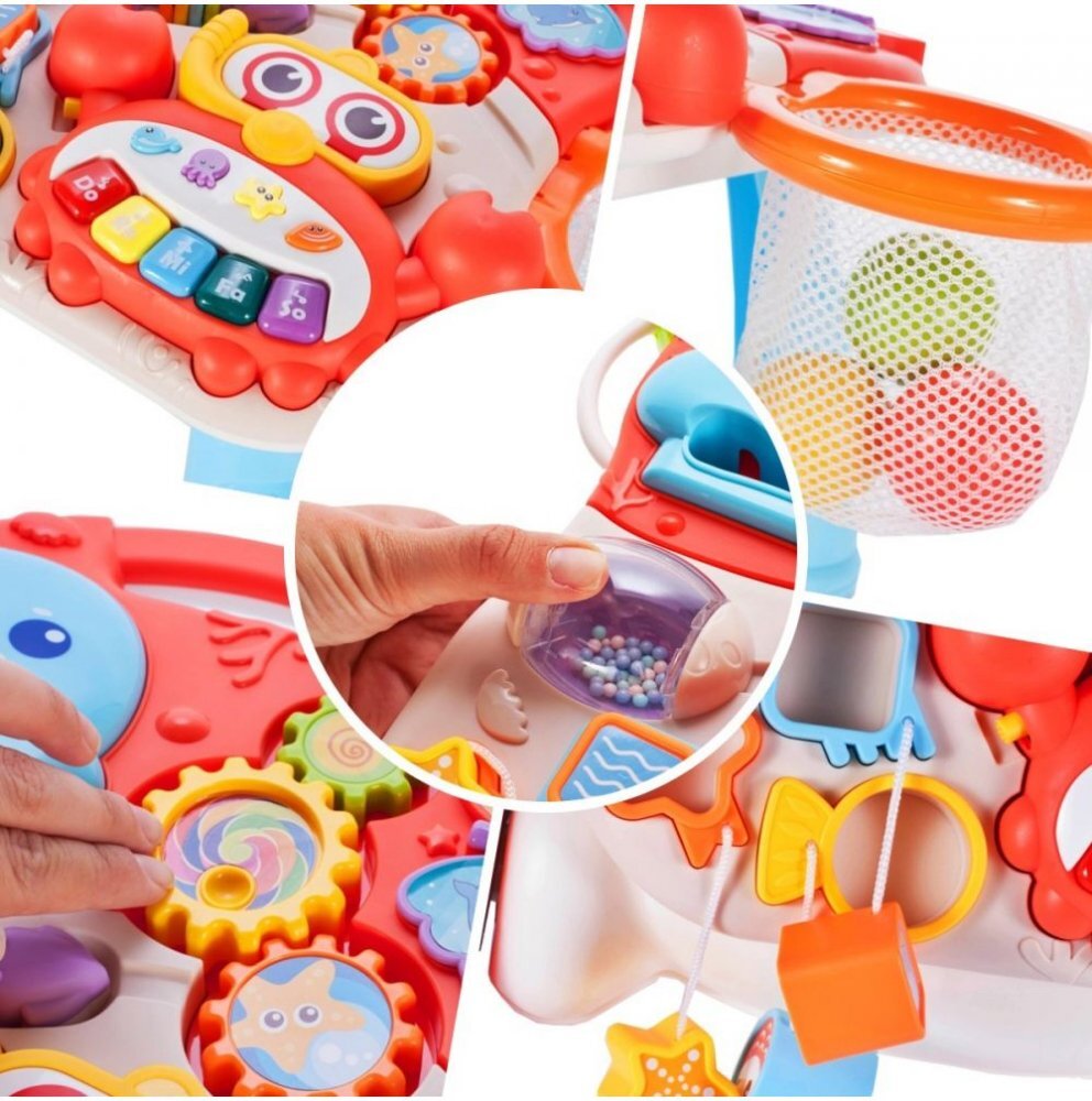 MalPlay Antepremergator interactiv 2 in 1 Crab Rosu