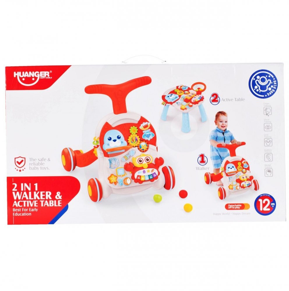 MalPlay Antepremergator interactiv 2 in 1 Crab Rosu