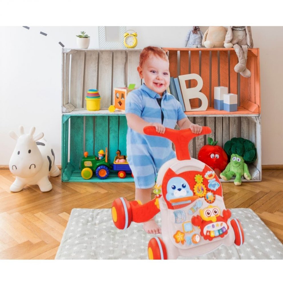 MalPlay Antepremergator interactiv 2 in 1 Crab Rosu