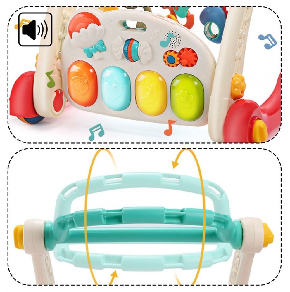 MalPlay Antepremergator multifunctional 2 in 1 cu Salteluta de joaca Grey