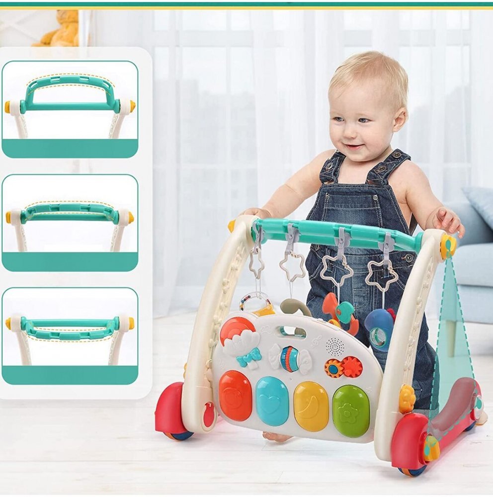 MalPlay Antepremergator multifunctional 2 in 1 cu Salteluta de joaca Grey