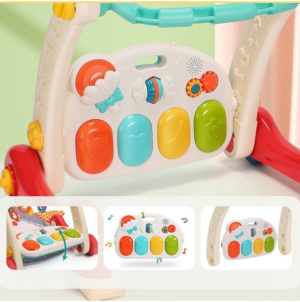 MalPlay Antepremergator multifunctional 2 in 1 cu Salteluta de joaca Grey