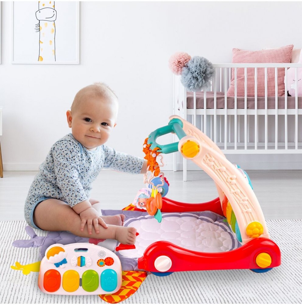 MalPlay Antepremergator multifunctional 2 in 1 cu Salteluta de joaca Mov