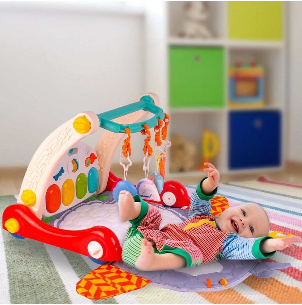 MalPlay Antepremergator multifunctional 2 in 1 cu Salteluta de joaca Mov