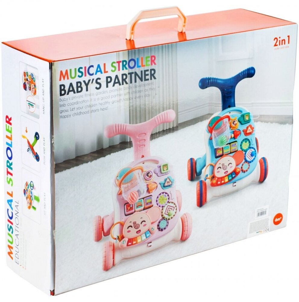 MalPlay Antepremergator muzical cu activitati 2 in 1 Roz