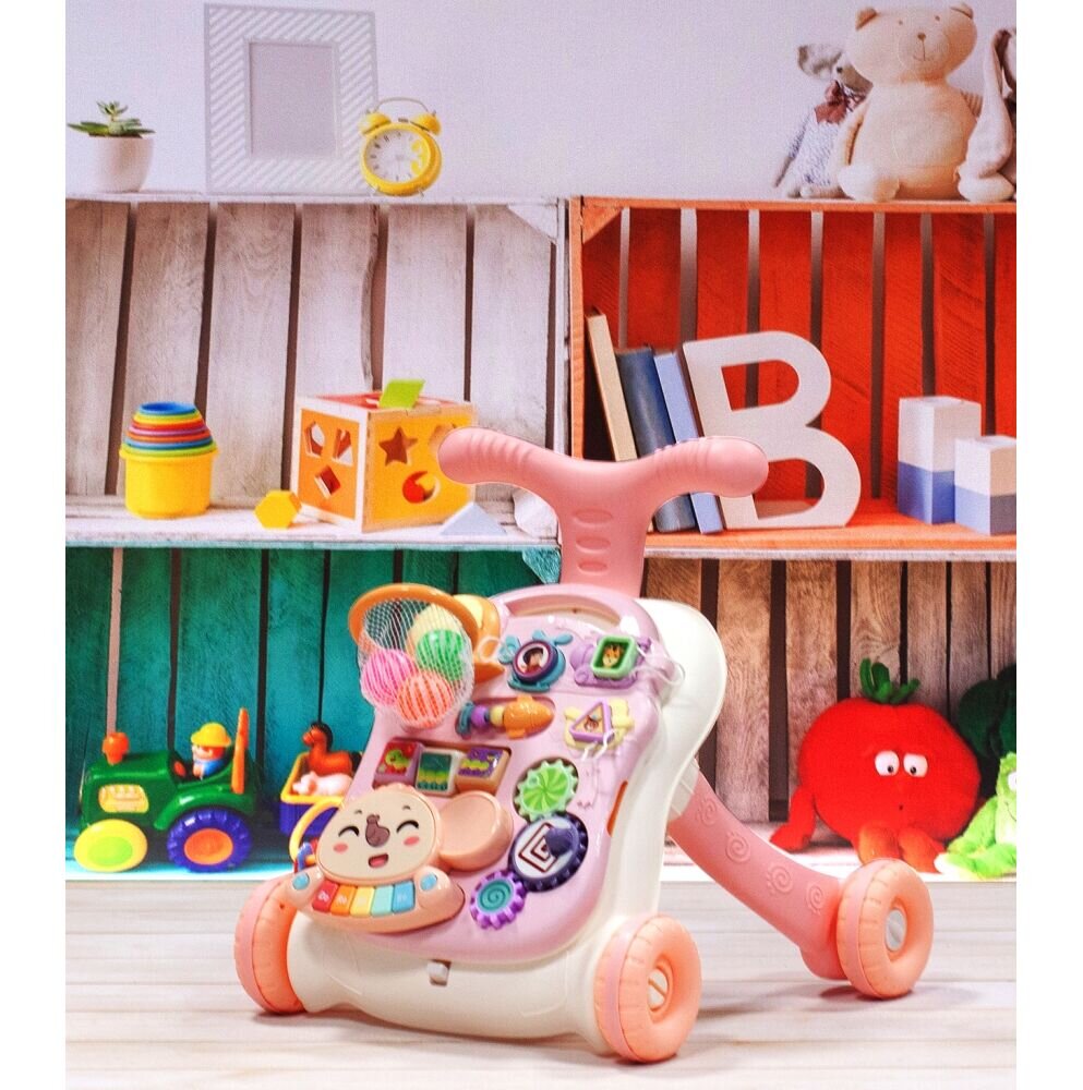 MalPlay Antepremergator muzical cu activitati 2 in 1 Roz