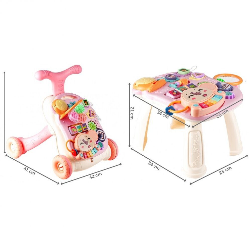 MalPlay Antepremergator muzical cu activitati 2 in 1 Roz