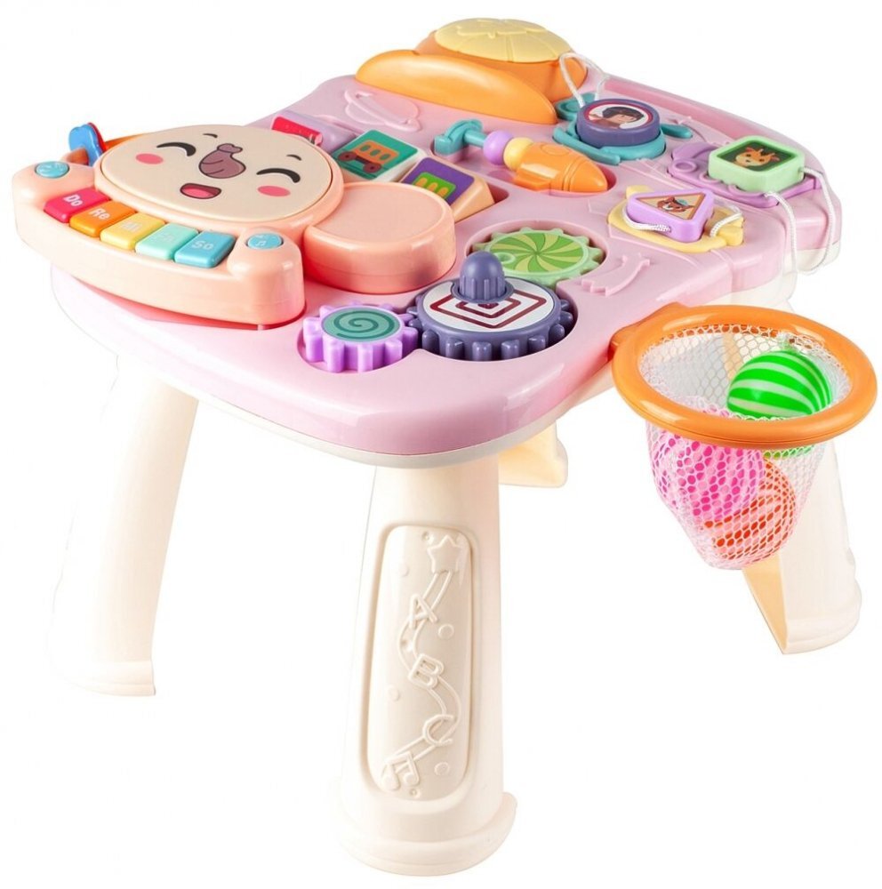 MalPlay Antepremergator muzical cu activitati 2 in 1 Roz