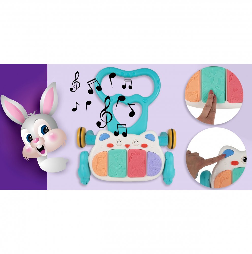 MalPlay Antepremergator muzical cu pian Kitten Blue