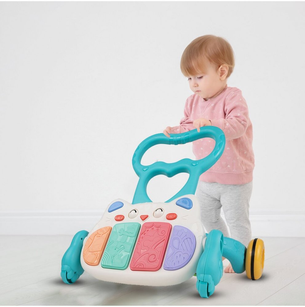 MalPlay Antepremergator muzical cu pian Kitten Blue