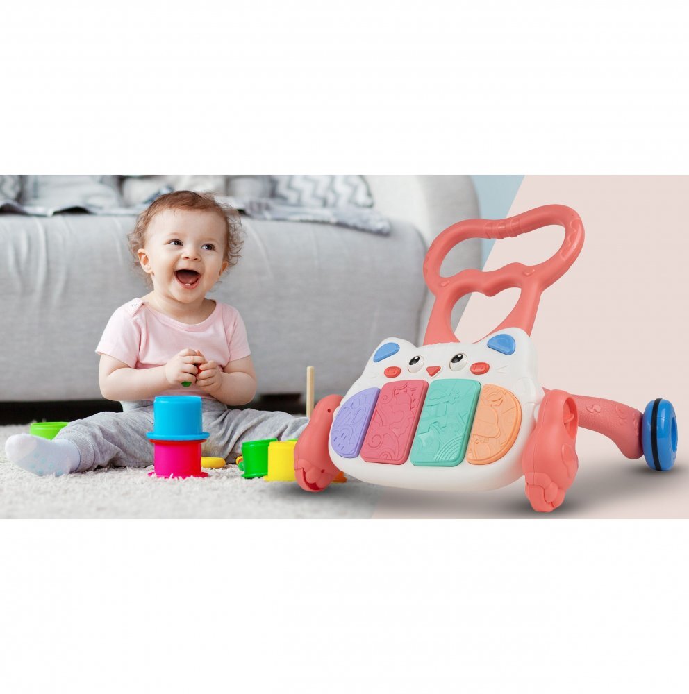 MalPlay Antepremergator muzical cu pian Kitten Pink