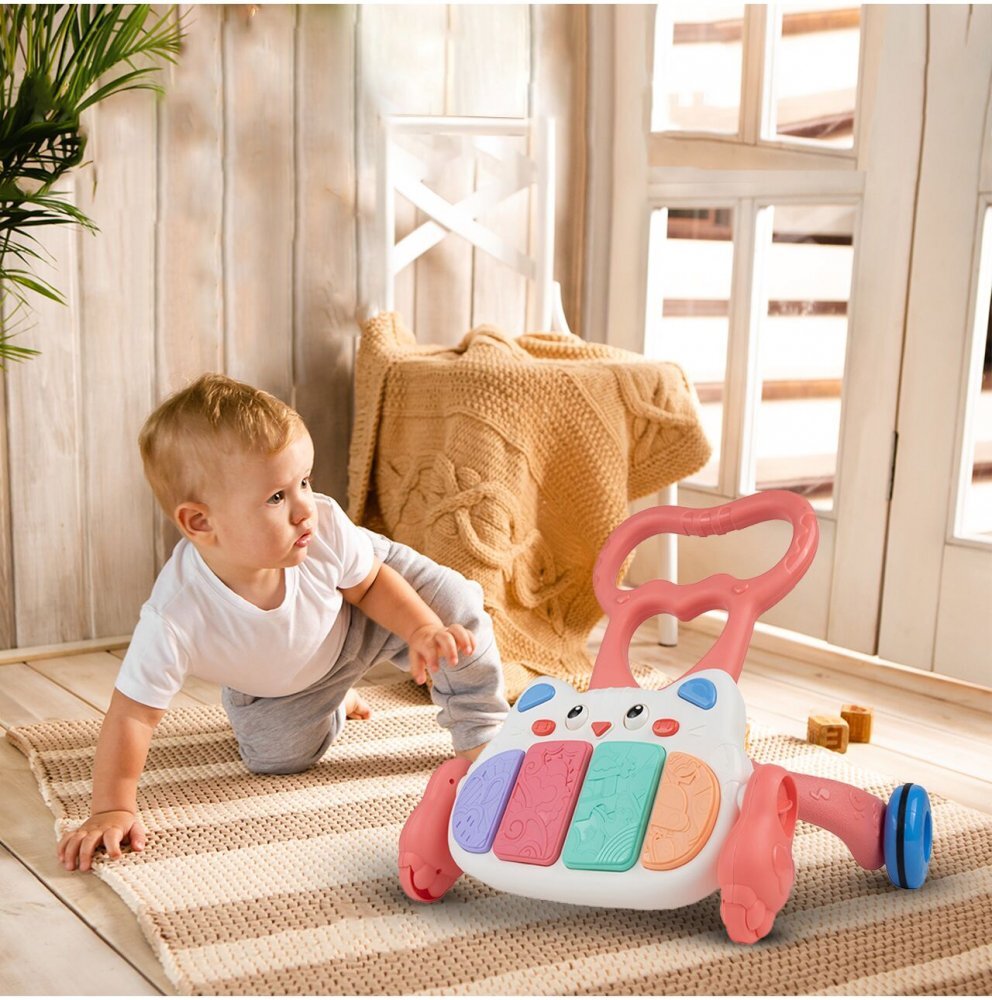 MalPlay Antepremergator muzical cu pian Kitten Pink