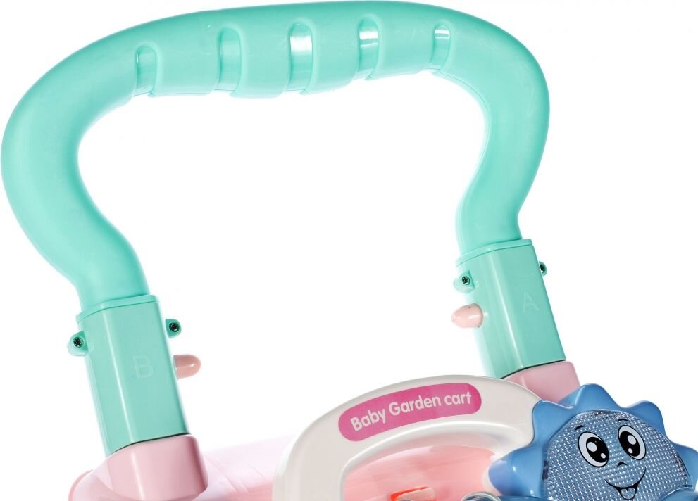 MalPlay Antepremergator pentru copii cu panou educational detasabil dimensiune 47 x 42 x 45 cm Pink-Blue Bunny