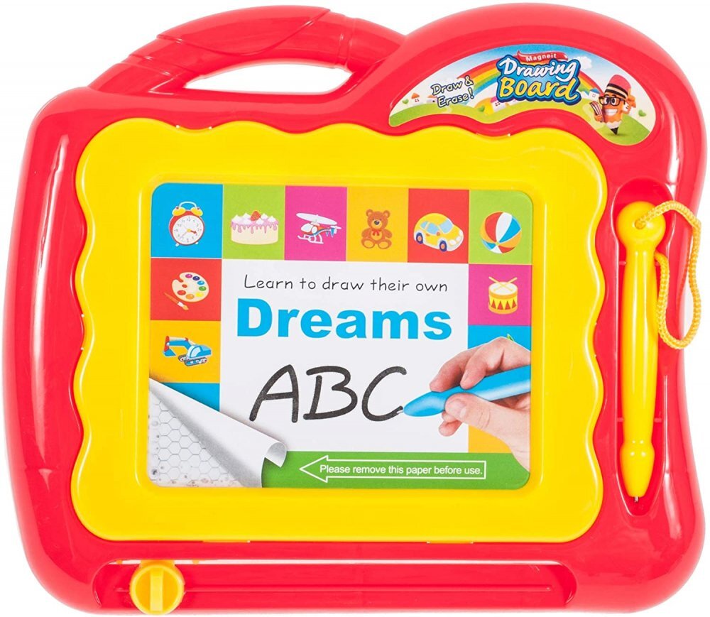 MalPlay Antepremergator pentru copii cu Pian Telefon Tabla magnetica de scris cu stilou angrenaje rotative 43 x 34 x 45 cm Walker Pusher Multicolor
