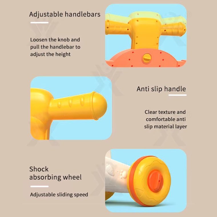 MalPlay Antepremergator pentru copii Pink multifunctional 3in1 cu panou educativ-interactiv detasabil telefon angrenaje rotative roti antiderapante ghidon inaltime ajustabila dimensiune 44 x 48 x 48 cm