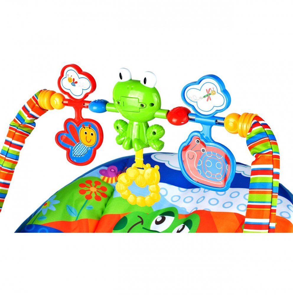 MalPlay Balansoar cu vibratii bara de jucarii si muzica Green Frog