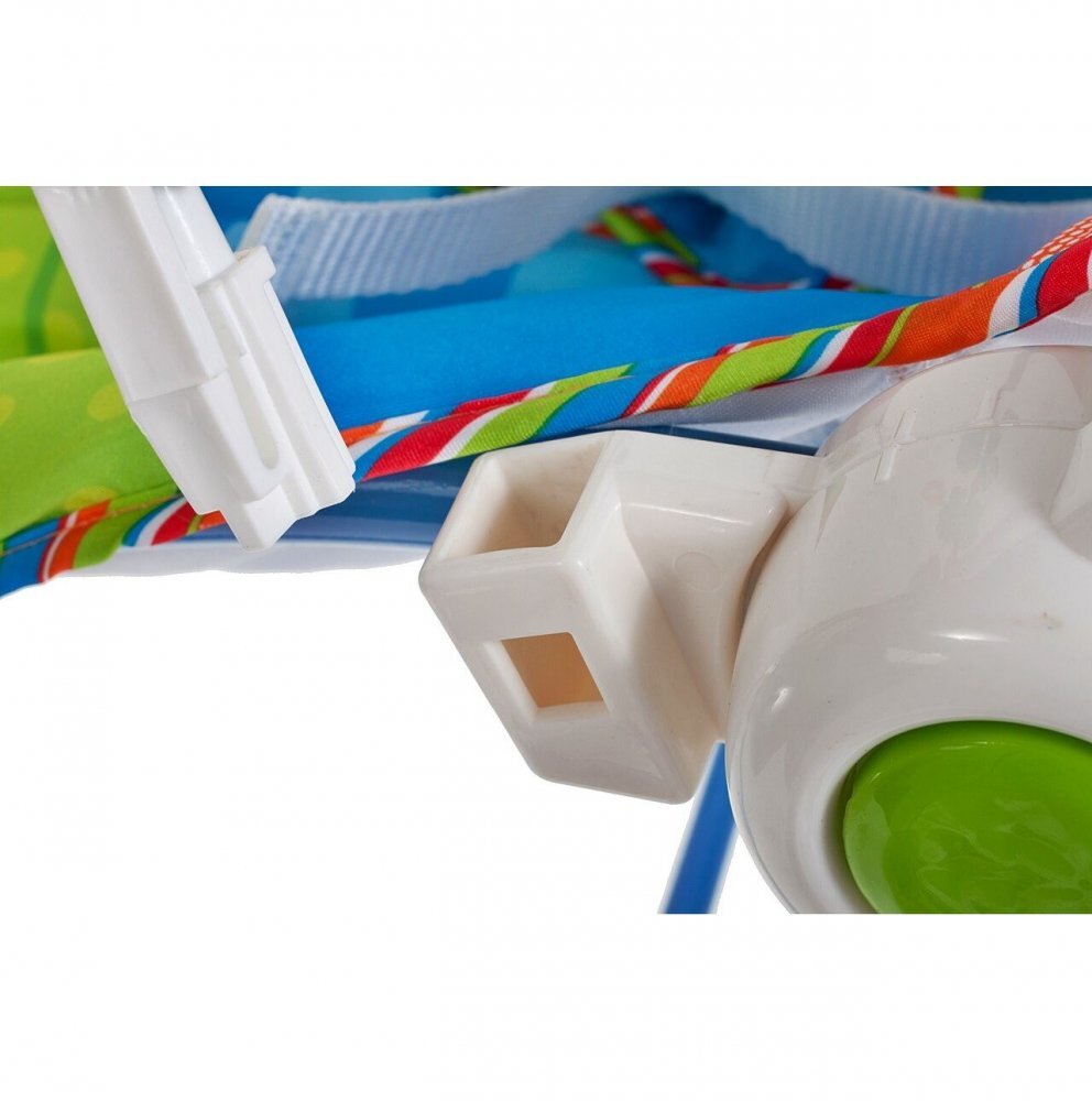 MalPlay Balansoar multifunctional cu Muzica Vibratii bara detasabila cu 3 jucarii suspendate Scaunel rabatabil in 2 pozitii Husa detasabila Blue