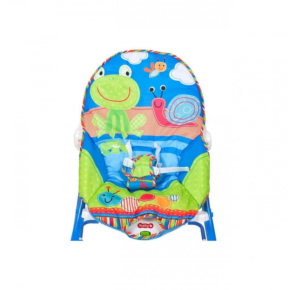 MalPlay Balansoar multifunctional cu Muzica Vibratii bara detasabila cu 3 jucarii suspendate Scaunel rabatabil in 2 pozitii Husa detasabila Blue