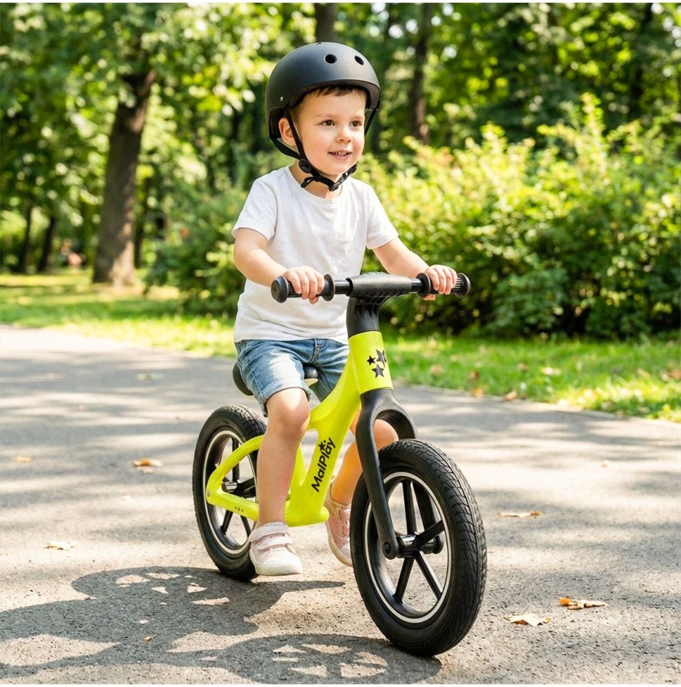 MalPlay Bicicleta fara pedale pentru copii Lemon cu saua reglabila roti 12 inch din PU 55 x 89 x 42 cm