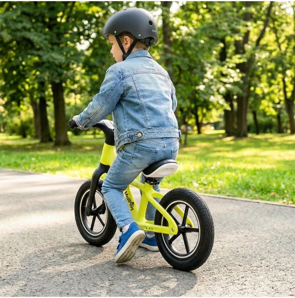 MalPlay Bicicleta fara pedale pentru copii Lemon cu saua reglabila roti 12 inch din PU 55 x 89 x 42 cm