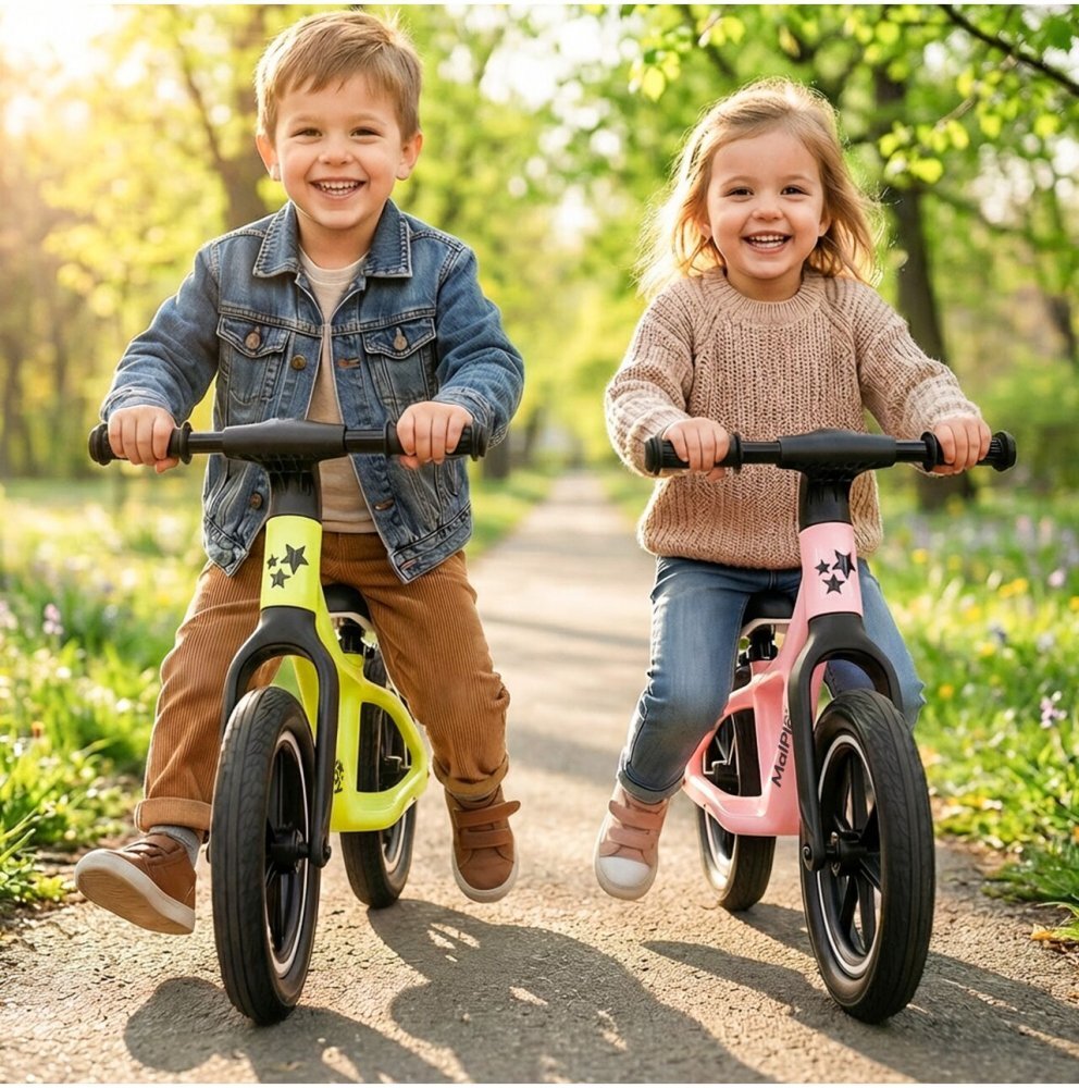MalPlay Bicicleta fara pedale pentru copii Lemon cu saua reglabila roti 12 inch din PU 55 x 89 x 42 cm