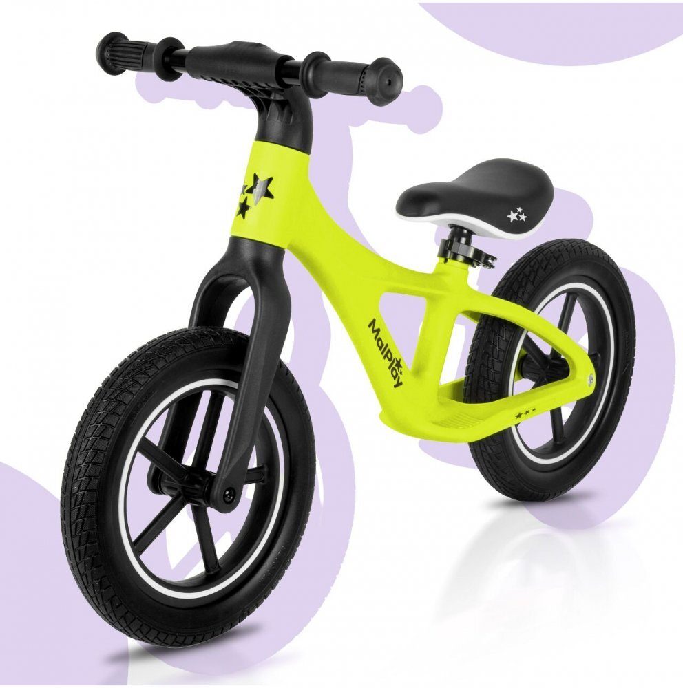 MalPlay Bicicleta fara pedale pentru copii Lemon cu saua reglabila roti 12 inch din PU 55 x 89 x 42 cm