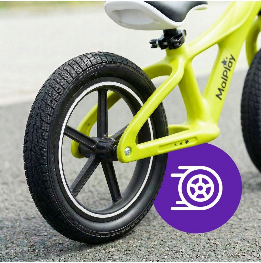 MalPlay Bicicleta fara pedale pentru copii Lemon cu saua reglabila roti 12 inch din PU 55 x 89 x 42 cm
