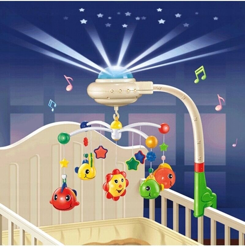 MalPlay Carusel muzical cu proiector pentru patut Stars