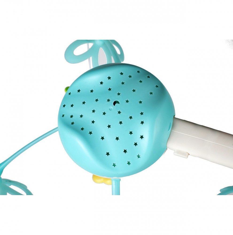 MalPlay Carusel muzical pentru bebelusi cu telecomanda proiector si 500 de melodii Blue