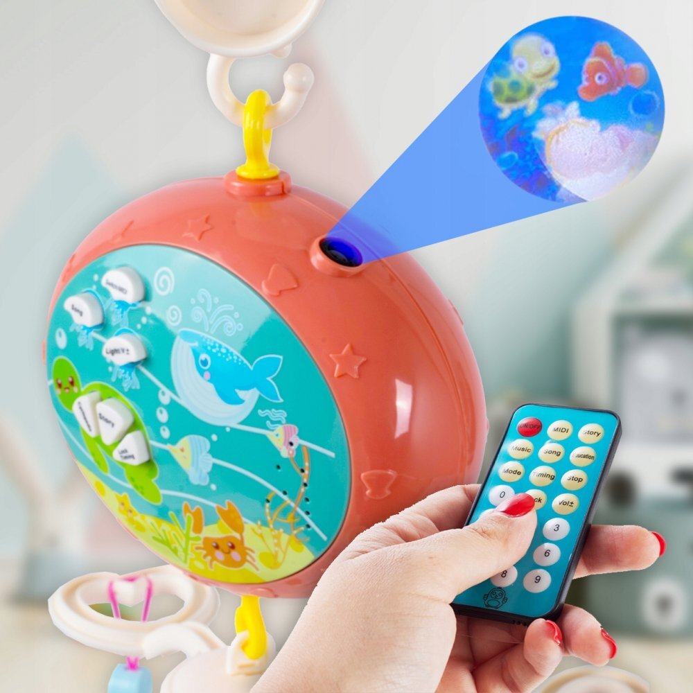 MalPlay Carusel muzical pentru patut cu telecomanda si proiector Pegasus