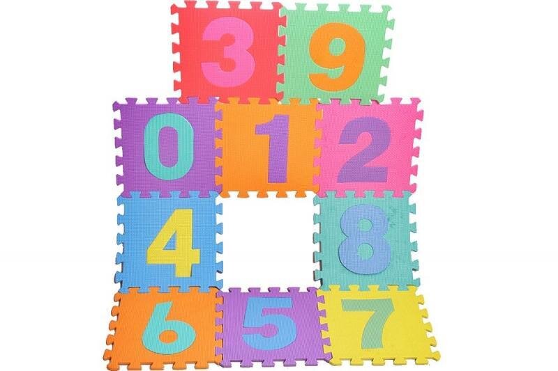 MalPlay Covor puzzle din spuma 10 piese Cifre 29x29 cm