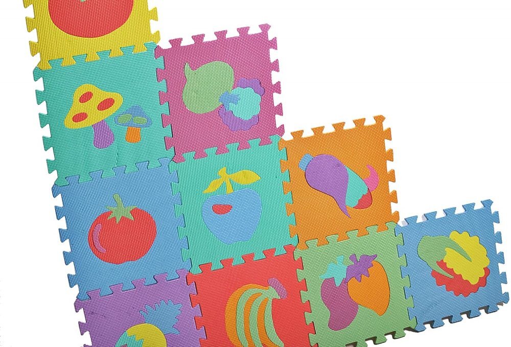 MalPlay Covor puzzle din spuma 10 piese Fructe