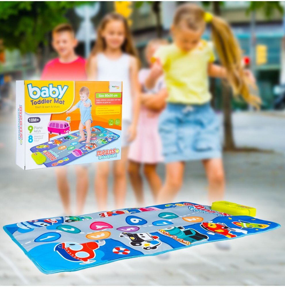 MalPlay Covoras interactiv muzical Masini 80x50cm