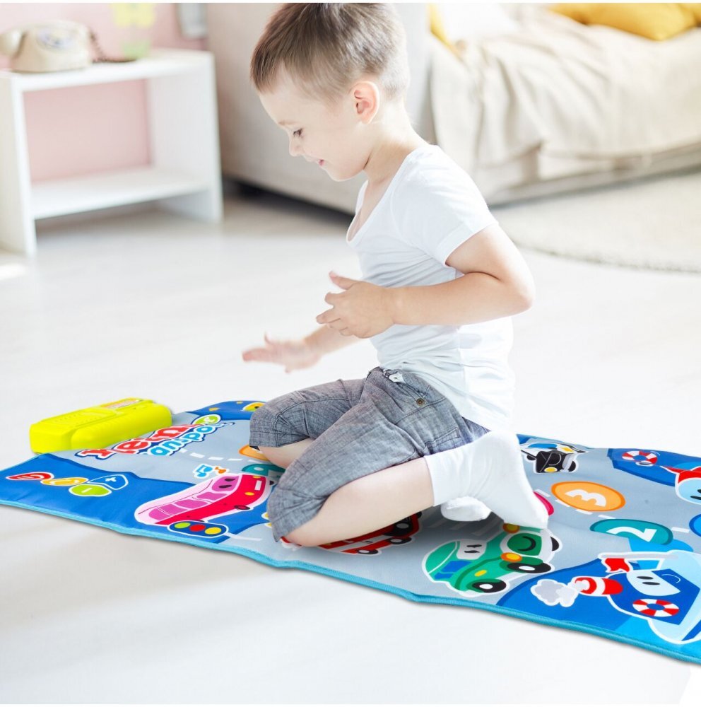 MalPlay Covoras interactiv muzical Masini 80x50cm