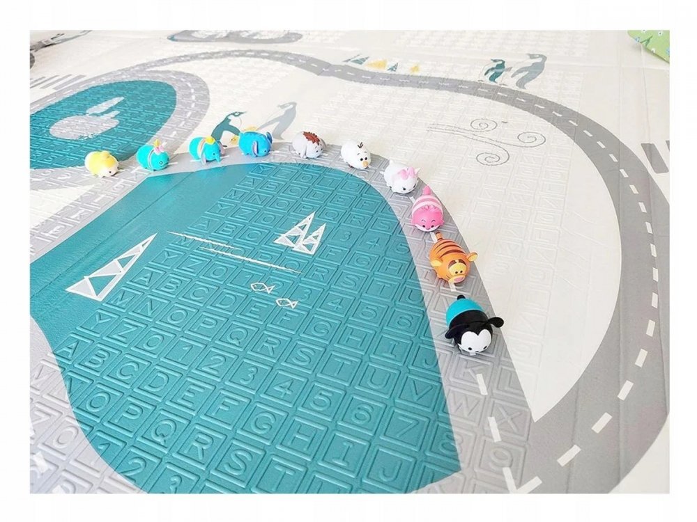 MalPlay Covoras pliabil cu doua fete din spuma Kits 180x200 cm