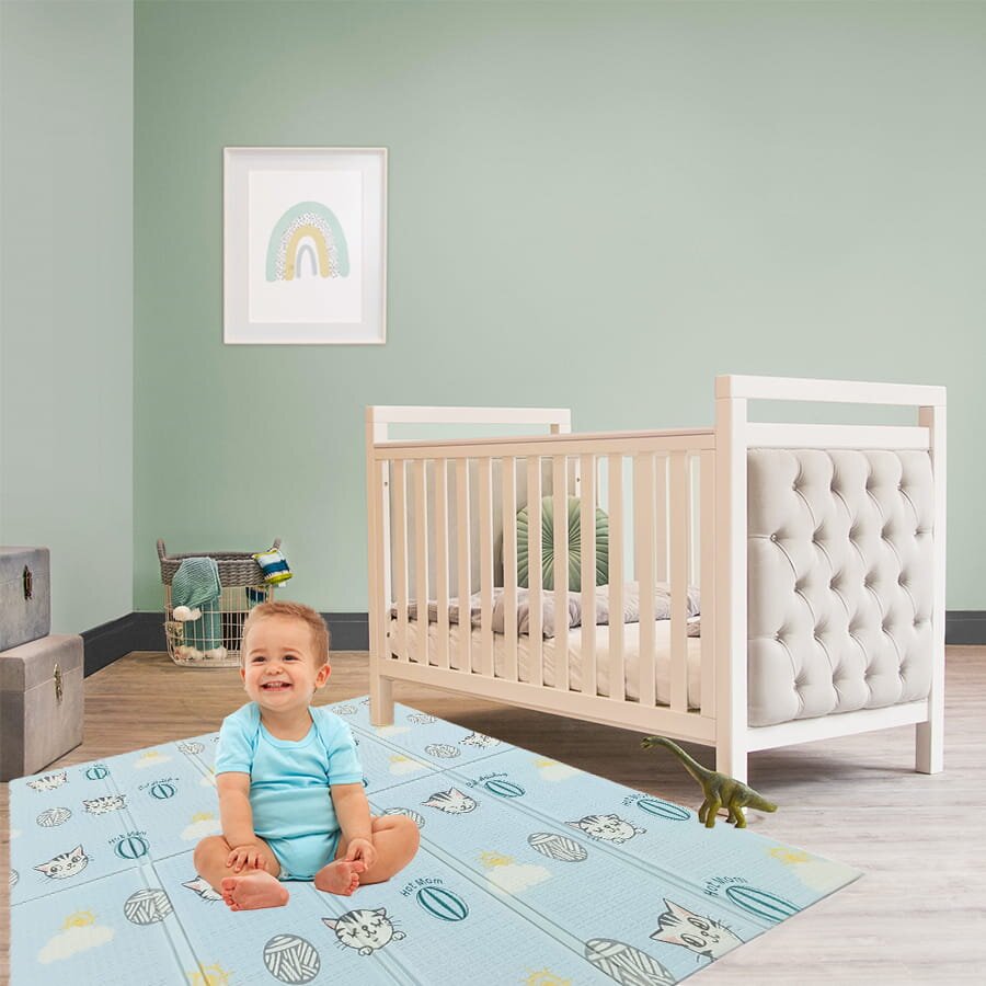 MalPlay Covoras pliabil cu doua fete din spuma Kits 180x200 cm